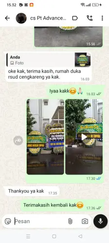 Testimonial Papan Bunga Pernikahan deli serdang