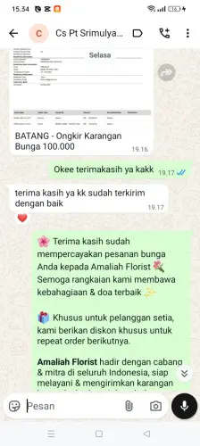 Testimonial Papan Bunga deli serdang