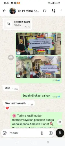 Testimonial Papan Bunga deli serdang
