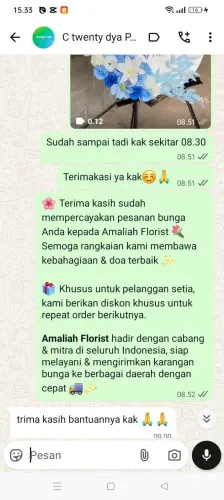 Testimonial Standing Flower deli serdang