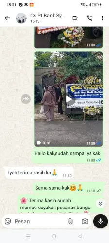 Testimonial Papan Bunga deli serdang
